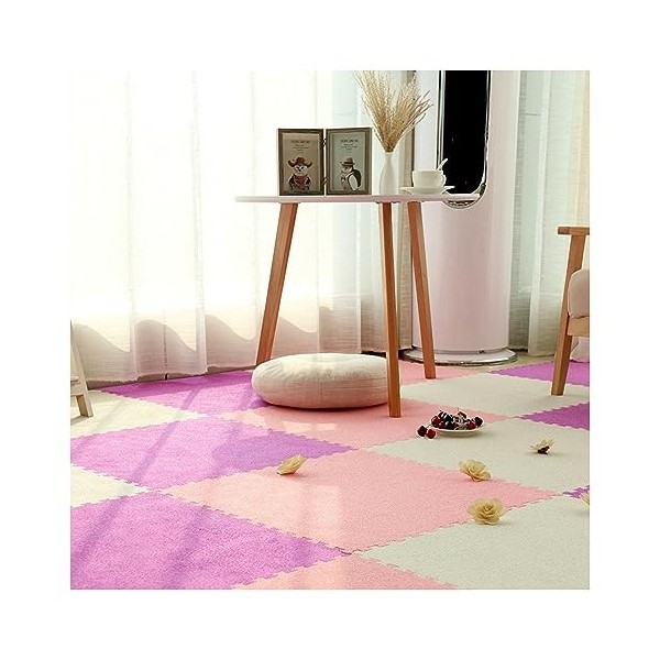 Carreaux De Sol en Mousse en Peluche, Dalles De Moquette Carrées en Mousse en Peluche, Tapis De Puzzle De Tapis Dépissure De