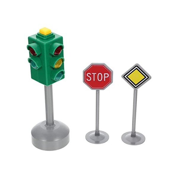 TOYANDONA Mini lampe de signalisation - Jouet de signalisation de route -  Jouet - Mini panneau de signalisation - Jouet pour