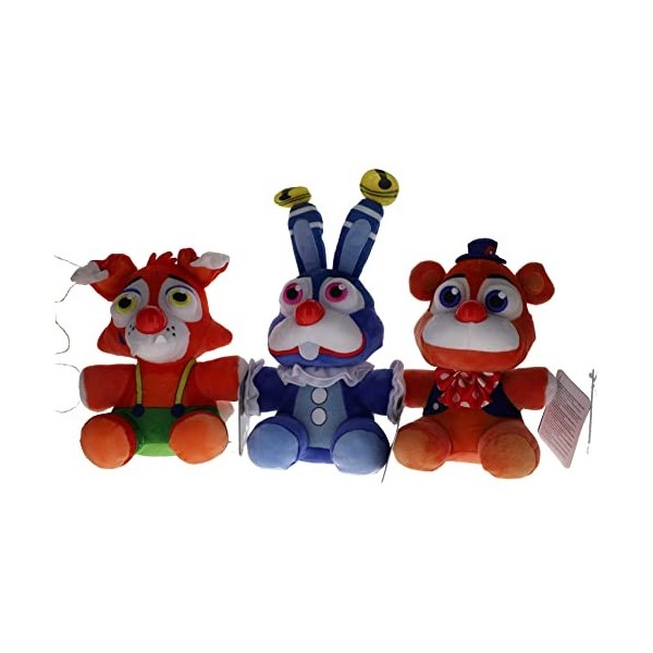 Funko Five Nights at Freddys Peluche comprend Circus Bonnie, Circus Freddy et Circus Foxy