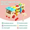 FORMIZON Jouet en Bois Outils Enfant, Boîte à Outils en Bois, Voiture Jouet en Bois, Jouet de Éducatifs Montessori pour Garço