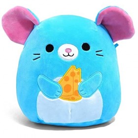 Squishmallows Kellytoy Oreiller de collection officiel Best of Squad 35,6 cm souris bleue Squaz 