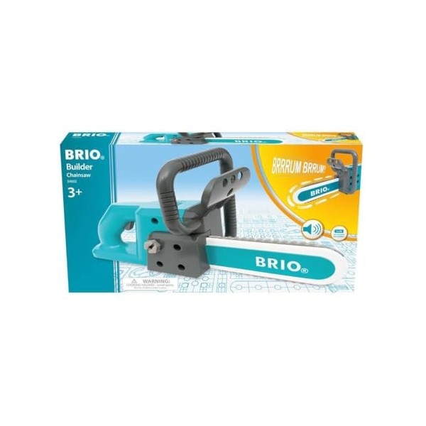 BRIO Builder 34602 – Tronçonneuse – Jeu de rôle et de Construction pour Enfants à partir de 3 Ans