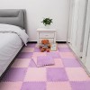 Carreaux De Tapis Imbriqués 12x12 Pouces, Tapis De Sol en Peluche en Mousse Puzzle 60 Pièces, Tapis, Salle De Jeux, Chambre à