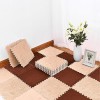 Carreaux De Tapis Imbriqués 12x12 Pouces, Tapis De Sol en Peluche en Mousse Puzzle 60 Pièces, Tapis, Salle De Jeux, Chambre à