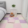 Carreaux De Tapis Imbriqués 12x12 Pouces, Tapis De Sol en Peluche en Mousse Puzzle 60 Pièces, Tapis, Salle De Jeux, Chambre à