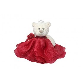 Quince Anos B16831-7 Ours en peluche avec robe Bordeaux 50,8 cm