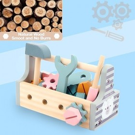 Jouet en Bois Outils Enfant Boite a Outil - Outils Enfant Bricolage pour Enfant 2 3 4 5 6 Ans
