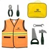 COLORBABY 49957 Ensemble doutils pour enfants avec gilet, mallette et 7 pièces My Tools/Outils de jouet, jeux de constructio