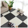 60x60x1CM Ensemble De Tapis Emboîtables en Peluche, 10 Pièces De Tapis De Puzzle en Mousse EVA, Moquettes Carrées Moelleuses,