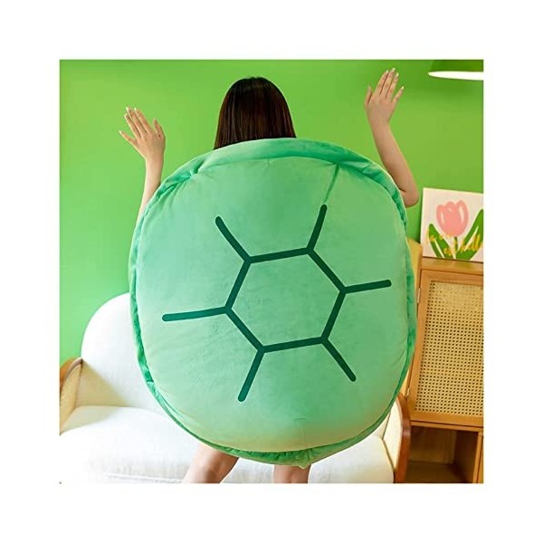 FNHY Oreillers Portables en Coquille de Tortue Coussin de Couchage Tortue surdimensionné Jeu de Cosplay Oreiller Amovible en 