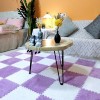 Carreaux De Moquette Imbriqués, Tapis De Sol en Mousse Puzzle en Peluche, Tapis Puzzle pour Salon, Tapis De Jeu pour Sol avec