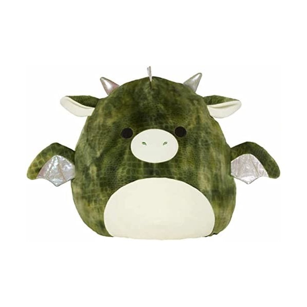 Squishmallow Kellytoy Peluche souple et spongieuse officielle 25,4 cm Duc le dragon vert 