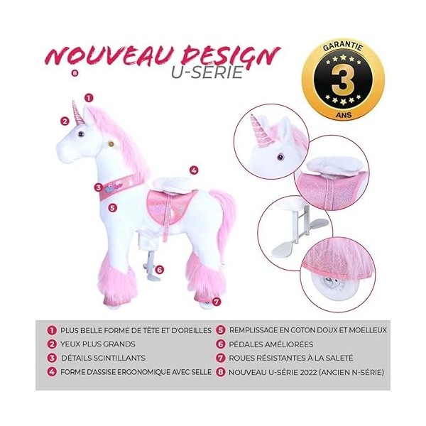 Miweba PonyCycle Étoile filante - Série U - Cheval à Bascule - Doudou à roulettes - en Ligne - Enfants - Poney - Cheval - Équ