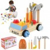 Yotako Kit doutils Montessori de 29 pièces en bois, jouets pour enfants de 3 ans, ensemble doutils de motricité fine, boîte