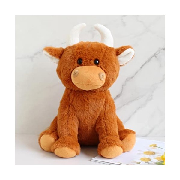 leryveo 5 Pcs Vache des Highlands en Peluche,Peluche Vache Highland en Peluche | Jouets en Peluche Kawaii Jouet Animal, décor