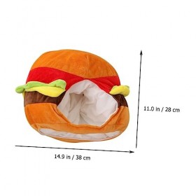 Abaodam 7 Pièces Chapeau De Hamburger Faire La Fête Chapeau De Nouveauté Couverture De Tête De Pizza Couvre-Chef Complet Chap