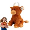 Voiakiu 5 Pcs Peluche Vache Highland, Belle poupée en Vache Highland, Jouet Animal en Dessin animé nouveauté, Jouets denfant