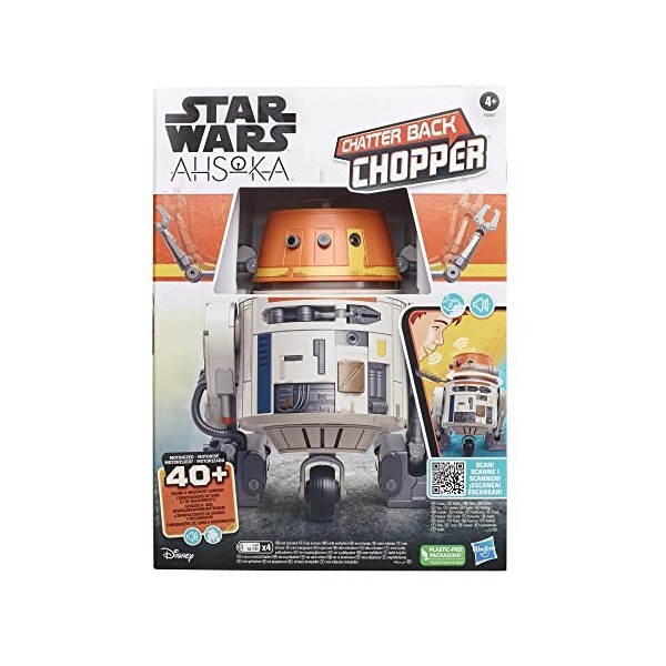 Star Wars Chatter Back Chopper, Jouets animatroniques Star Wars pour Enfants, Plus de 40 Combinaisons de Sons et mouvements