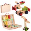 Jouet en Bois, Caisse à Outils Enfant, Outils Enfant Boite a Outil Jeux, Educatif Jouet Enfant Cadeau Noël, Idée Cadeau Enfan