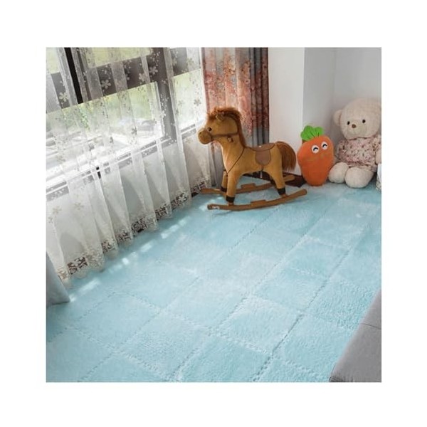 36 Pièces 12x12 Pouces Puzzle Multifonctionnel Carreaux De Tapis Imbriqués,Sol en Mousse en Peluche Douce, De Jeu Antidérapan