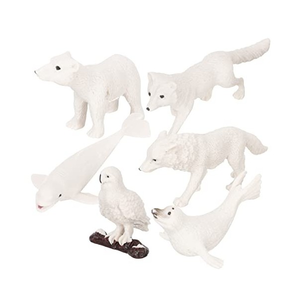 ibasenice 28 Pièces Modèle De Meute De Loups dhiver Jouet Extérieur Figurines pour Lextérieur Jouets Dextérieur pour Bébés