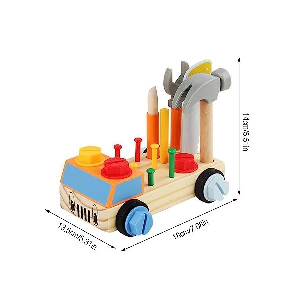 TGKYK Outils Enfant Bricolage, 25 Pièces Caisse a Outil Enfant, Éducatif Malette Outils Enfant sur Roues, Montessori Etablie 