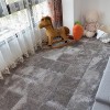 Tapis en Peluche Multifonctionnel De 0.23 Pouces Dépaisseur, 12x12 Pouces, Brillant, à Emboîtement, Carrelage De Sol en Mous