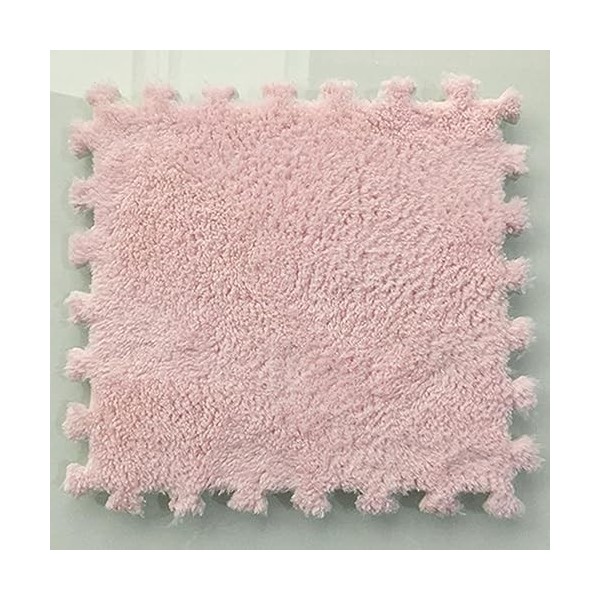 Tapis De Sol en Mousse Puzzle en Peluche, Dalles De Moquette Imbriquées,12X12 Pouces Tapis, Tapis De Jeu, Protection De Sol, 