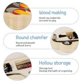 DAJASD Planche De Tournevis pour Enfants, Jeux de Tournevis Montessori, Planche à Vis en Bois Montessori, Tout-Petits Jouet S