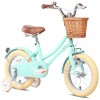 Glerc 12 Pouces Enfants Filles vélo pour 3 4 5 Ans Petites Filles rétro Style Vintage vélos avec Panier Roues de Formation et