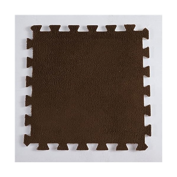 12x12x0.4in Carreaux De Moquette Carrés à Emboîtement avec Bordure,Tapis De Sol en Mousse De Peluche Bricolage,Tapis De Jeu P