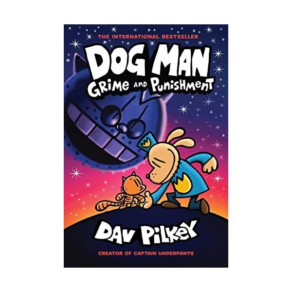 Dav Pilkey Dog Man Grime and Punishment Coffret cadeau comprenant le livre à couverture rigide 9, le personnage du livre en 