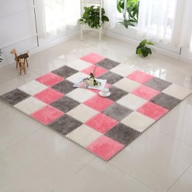 Tapis De Jeu Confortable en Peluche, Ensemble De 40 Protections De Sol en Mousse, Tapis De Chevet, Tapis De Sol, Adapté à La 