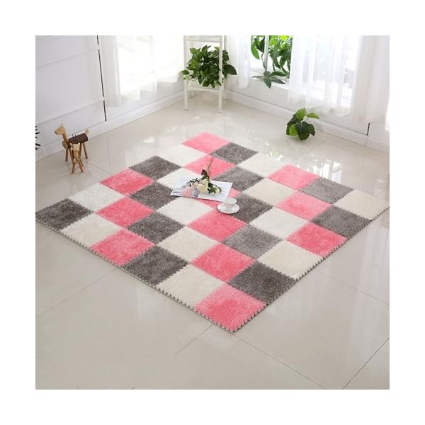 Tapis De Jeu Confortable en Peluche, Ensemble De 40 Protections De Sol en Mousse, Tapis De Chevet, Tapis De Sol, Adapté à La 