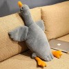 EZLAM 50-130 cm Énorme Taille Couché Canard en Peluche Jouets Kawaii Animal Oie Tapis Oreiller en Peluche Doux Coussin pour E