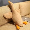 EZLAM 50-130 cm Énorme Taille Couché Canard en Peluche Jouets Kawaii Animal Oie Tapis Oreiller en Peluche Doux Coussin pour E