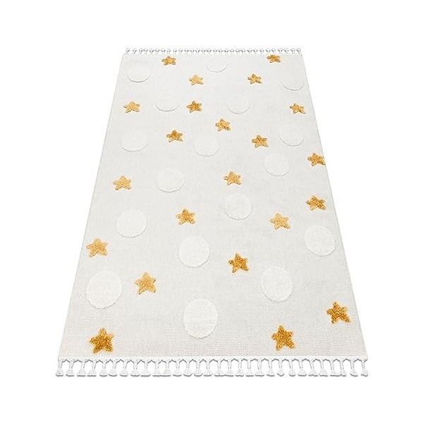 Tapis pour Enfants YOYO GD50 Ours en Peluche, structurelles, sensorielles, Franges, Gris/Blanc 160x220 cm