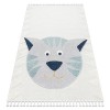 Tapis pour Enfants YOYO GD50 Ours en Peluche, structurelles, sensorielles, Franges, Gris/Blanc 160x220 cm