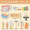 DAOUZL Outils Enfants Jouets Montessori, Outils Enfants Jouets en Bois, Jouet en Bois Outils Enfant, Visseuse Enfant, Voiture