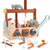 Siairo Boîte à Outils en Bois 53 Pièces Jouet Boite a Outils Enfant Colorés DIY Jeux de Construction Enfant Jouets éducatifs 