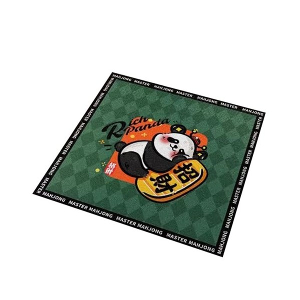 Tapis jeu Mahjong Tapis De Table De Mahjong Carré Court En Peluche, Couverture De Table De Jeu De Cartes Imprimée Panda De De