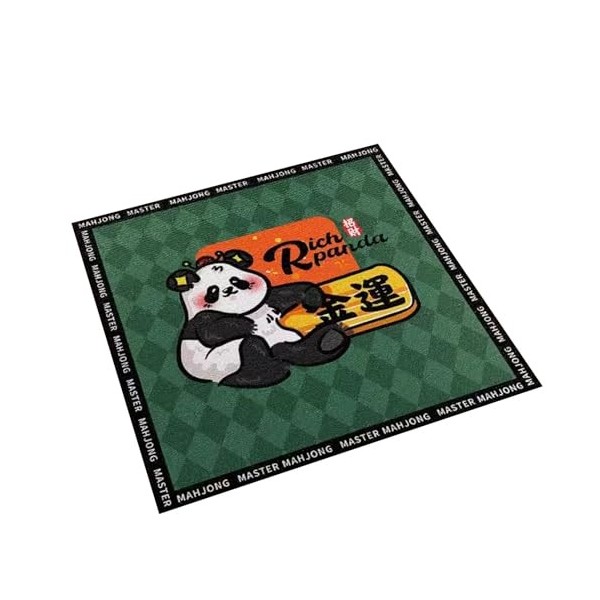 Tapis jeu Mahjong Tapis De Table De Mahjong Carré Court En Peluche, Couverture De Table De Jeu De Cartes Imprimée Panda De De