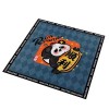 Tapis Jeu Mahjong Tapis De Table Carré Court De Mahjong en Peluche, Tapis De Table De Jeu De Cartes Imprimé Panda De Dessin A