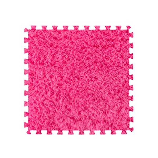 Tapis De Sol en Mousse De Puzzle en Peluche Emboîtable De 50 Pièces, Tapis Carré Antidérapant Moelleux épaissi, Carreaux De M