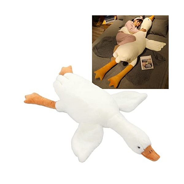 Kangmeile 50-190CM énorme Jouets en Peluche doie Grand Canard Poupée Doux Coussin doreiller de Couchage Animal en Peluche p