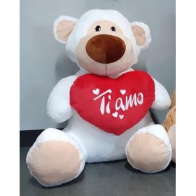 Sélection Varzi Depuis 1956 Peluche 1m Ours Blanc Avec Coeur