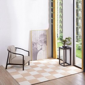 Tapis De Sol en Mousse Puzzle en Peluche 50 Pièces, Carreaux De Mousse Carrés Imbriqués Doux Et Moelleux, Petits Tapis, Carre