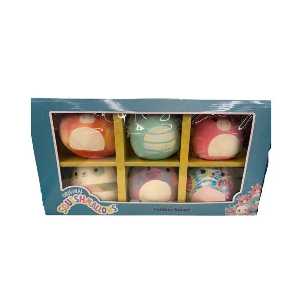 KellyToy Squishmallow Lot de 6 squishmallows 12,7 cm