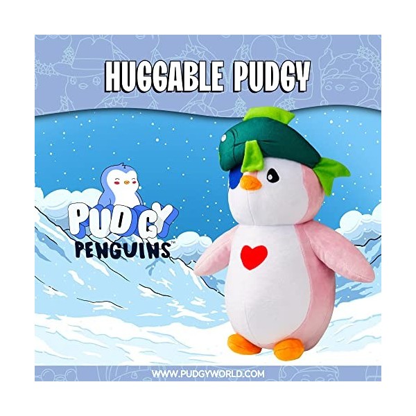 Pudgy Penguins Peluche à câliner. Adoptez votre nouvel ami éternel avec 4 différents motifs de pingouin en peluche, chacun es