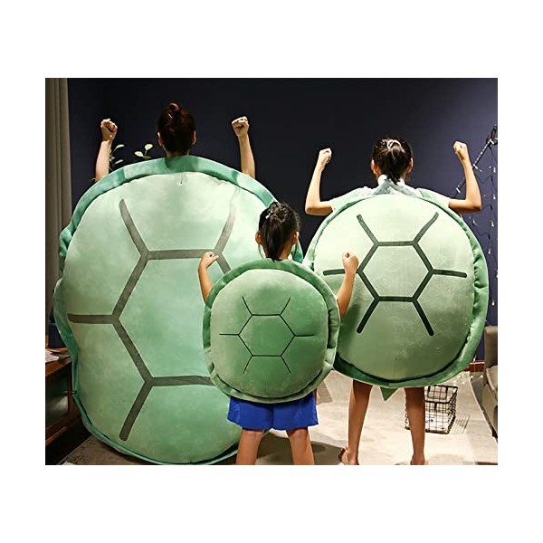 Wearable Turtle Shell Oreiller Adulte Enfants Cosplay Accessoires Amovible Surdimensionné Poupée en Peluche Coussin en Peluch